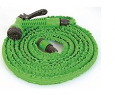 Ribiland prtex30 - Tuyau Extensible 30m avec Pistolet 7 Fonctions Vert Boomerang x3