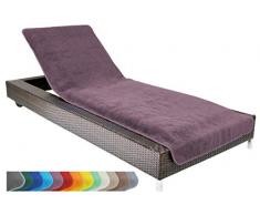 Brandsseller Housse de protection pour chaise longue de jardin, de plage, en éponge 100 % coton, environ 75 x 200 cm