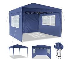 Hikole Tonnelle Pliante imperméable Tente Pliante 3x3m Tonnelle de Jardin Gazebo 3x6m Pliable Tente de Reception avec 4 côtés