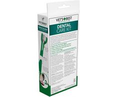 Vets Best Dentifrice Contre la Plaque/Tartre Dentales avec Kit de Brosse à Dents pour Chien