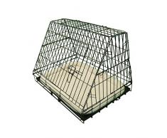 Ellie-Bo Cage inclinée Pliante pour Chien Plateau métallique anitmastication Avant incliné pour la Voiture Noir Taille M 76,2