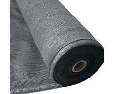 Masgard® brise vue renforcé gris 150 g/m² brise vent tissu dombrage différentes dimensions (1,00 m x 10,00 m = 10 m² (pliée))