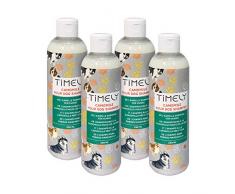 Timely - Shampooing pour chien à la camomille, doux mais efficace pour les pelages durs et secs, (Lot de 4 x 250 ml)