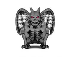 GNOCE Femme Charms de Gargouille en Argent Sterling 925Symbole de Bonne Chance Breloque Plaquée Noir Compatible avec Bracelets et Colliers