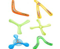 Wrestler 6 Pièces Boomerang, Boomerangs en Plastique Coloré Boomerang de Retour pour Les Athlètes, pour Jeu de Sport pour Débutants, Jeunes Lanceurs