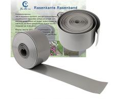 YAOBLUESEA Bordures Jardin, Flexible Bordure Pelouse en Plastique Rouleau Bordure pour Jardin,25m x 15cm(LxH) Gris