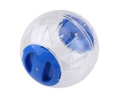Boule Rongeur Jouet Ballon dexercice de Course de Balle de Hamster Mini-Balle de Course Autour du Petit Animal de Compagnie Hamster Exercice Balle 12cm (Transparent)(Bleu)