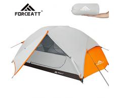 Forceatt Camping Tente 2 Personnes, 3-4 Saison Imperméable & Anti-Insectes & VentiléeTente, avec Installation Facile, pour Outdoor Camping, Randonnée