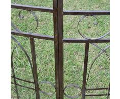 Provins Deco Grande Tonnelle Fer Jardin Gloriette Kiosque Fer Jardin Fer ø 250 cm Ronde Marron