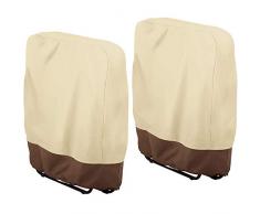 Gaoominy 2PCS ExtéRieur Pliant Fauteuil Inclinable Couverture 190T ImperméAble Veranda Zero Gravity Outdoor Chaises Pliant Couverture de Jardin Chaise Longue Bain Soleil Couverture 93X82CM