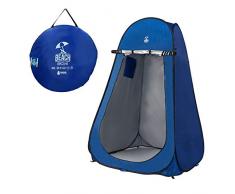 Aktive 62162 Tente de Douche à Langer pour Camping sans Sol, Bleu, 120 x 120 x 190 cm