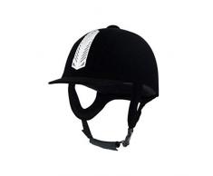 Sunzy Casque équestre, Les Hommes et Les Femmes légers Casque Noir déquitation de Velours Respirant Dressage Chapeaux/Certification CE,21.26in