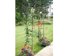 garden mile® Grande tonnelle de Jardin en métal Noir Robuste pour Roses, Plantes grimpantes, Support Arche de Jardin