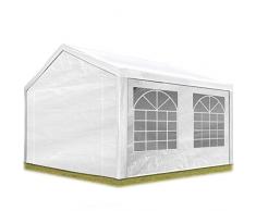 TOOLPORT Tente de réception 3x4 m pavillon Blanc bâche PE épaisse de 180 g/m² imperméable Tente de Jardin