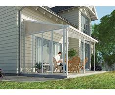 Palram Mur Lateral pour pergola – Mur pour Fermer Une pergola en Aluminium – Gris/Blanc