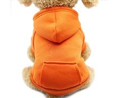 Idepet Sweat à Capuche pour Chat Vêtements pour Chien en Coton avec Manteau dhiver et Poche extérieure