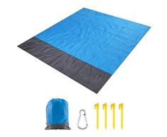 IWILCS Couverture de Pique-Nique, Couverture de Plage imperméable, Couverture de Pique-Nique de Voyage, Portable extérieur sans Sable, Couverture de Poche de Pique-Nique de Camping.