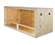 Repiterra Terrarium Reptiles & Batraciens En Bois OSB - Facile à Monter - Aeration Sur Les Cotés - 100x60x60cm