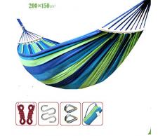 ZGRZ Double Hamac 450 Lbs Portable Voyage Camping Hamac Suspendu Balançoire Chaise Paresseuse Toile Hamacs