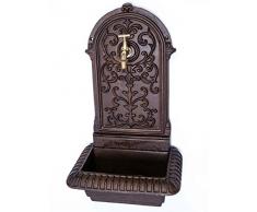 Fontaine Murale de Jardin avec Vasque - Fer - Style Antique - 16 kg/66 cm - Marron