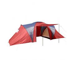 Tente de Camping Loksa, 4 Personnes, dôme ~ Rouge