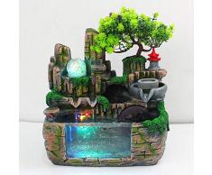 Fontaine de Table, décor de Cascade de Fontaine dintérieur de Rockery de Simulation avec décor à la Maison Clair pour la décoration de Bureau, Salon(Aucun Effet datomisation)