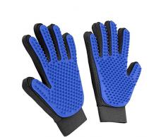 Healthy Clubs Brosse pour cheveux Gant de toilettage pour chien/chat Gant de massage pour toilettage doux et efficace pour nettoyer Gants 1pcs (Gauche et Droit, blue)