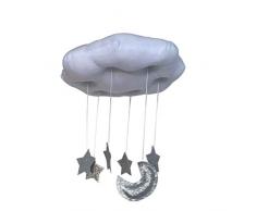 Mengonee Coussin bébé Coussin suspendu Mur Nuage Jouet Étoile Lune Tente du nouveau-né Pendentif Lit enfant infantile Tente de jeu photo Props