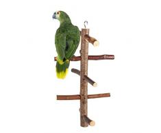 Yosoo Station À Suspendre Perchoir De Perroquet Jouet Branches Oiseaux Support Dactivité en Bois Escalade Descaliers pour Perroquet Perruche