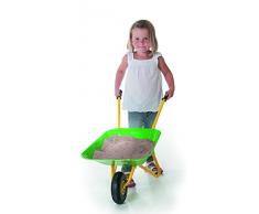 Brouette en métal, Couleur Jaune/Vert.