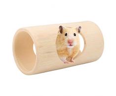 Hamster Tube Bambou Souris Naturel Tunnel Tube Jouet Petit Pet Fun Tunnel Petits Animaux Activité Jouet pour Chinchillas Écureuil Cochon dInde Hamster Souris Gerbilles(L)