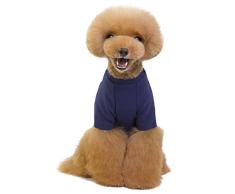 Vêtements T-Shirts Manteaux Petit Chien Chat Chiot/Été Chien Chiot Chemises Vêtements Manteaux Bleu Rouge Jaune Couleurs Pures Seulement pour Les Petits Chiens Chats Chiot - Poids 1.2-9.0 Kgs
