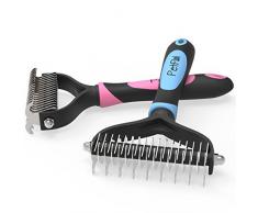 PetPäl Chien Brosse – Peau de Étrille |DeShedding | Universel Étrille| Toilettage Efficace | 2 Gratis Résumés | 100% Garantie de Remboursement