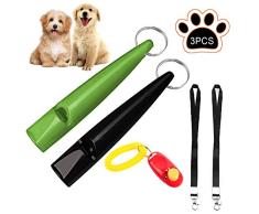 Chien Sifflet & Clicker, Arrête Daboyer de Chien avec Lanières pour Chien/Chat/Animaux(3Pcs)