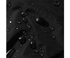 KaufPirat Housse de Protection pour Table Ronde Ø 215x90 cm Bâche Bain de Soleil Couverture de Table de Jardin Housse protectrice pour mobilier de Jardin en Polyester Oxford Noir