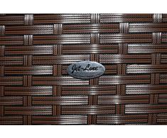 Jet-Line Cannes Ensemble de jardin lounge en poly rotin Marron