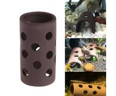 Jiamins Trous Tube Refuge délevage de frayères Decoration Aquarium décor daquarium en Céramique