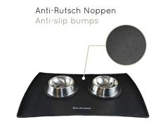 KaraLuna Tapis de gamelle pour Chat et Chien I en Silicone de Haute qualité avec Bord Haut étanche et antidérapant I