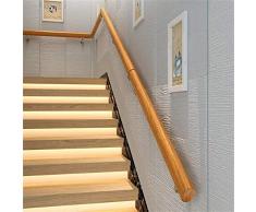 GWFVA Main Courante - Ensemble Complet. Rampes descalier Anti-dérapantes en pin Ovale, Main Courante en Bois Massif de la Maison de jardinière de la Vieille Maison en Bois Massif de la Villa-loft