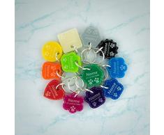Pendentifs pour Colliers de Chien Chat Acrylique Tag Disque Animaux Accessoires Collier Étiquette didentification Médaille Gravure Personnalisé Porte-adresse pour Chiens Chats