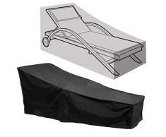 Vdual Housse pour Chaise Longue Exterieur, Anti-UV/Anti-Vent/Imperméables Tissu De 420D Oxford Housse de Protection Bain de Soleil