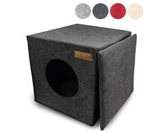 Panier pour chat KaraLuna en feutre de qualité supérieure - Compatible avec IKEA Kallax ou Expedit I