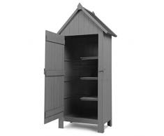 IDMarket - Armoire cabane de Jardin en Bois Gris