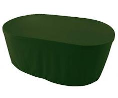KaufPirat Premium Housse de Protection Bâche Imperméable Ovale 240x120x75 cm Couverture de Table de Jardin Housse protectrice pour mobilier de Jardin en Polyester Oxford Vert Olive