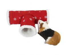 Tunnel ZuckerTi pour rongeurs - Naturel - Jouet - Pour la maison, le nid, la grotte - Pour les hamsters, cochons d’Inde, rats, petits rongeurs, petits animaux, lapins - Avec design trigonal