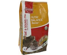 AIME Nourriture pour Rat et Souris, NUTRIBALANCE SAVOUR MIX, Repas mélange varié vitamines et Fibres, 900G - Lot de 4