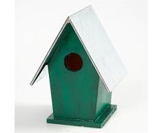 Nichoir avec toit en zinc, dim. 13,5x11x19 cm, la taille du trou 32 mm, traité, 1pièce