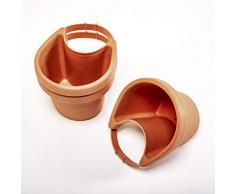 UPP Pot de Fleurs pour gouttière jusquà 10 cm de diamètre I Couleur Terre Cuite I Lot de 3 pièces I Convient pour des gouttières jusquà 14cm de diamètre