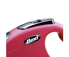 Flexi Classic Laisse avec enrouleur pour chien/chat/petit animal jusquà 8 kg Cordon de 3 m Rouge Taille XS
