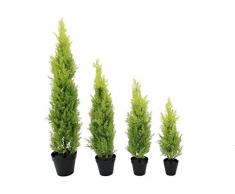 artplants Arbuste Artificiel, Cyprès dans Un Pot, 120 cm - Résistant aux intempéries- Topiaire Artificiel/Conifère Artificiel